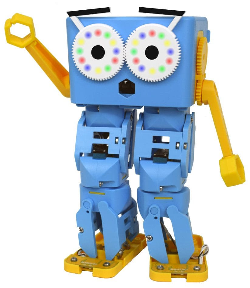 Marty the Robot with disco eyes
