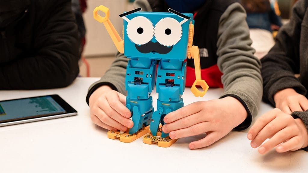 Marty the Robot Marty the Robot in the classroom.